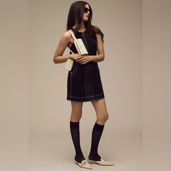 Pilcro Sleeveless Denim Shift Dress - Picture 1 of 5